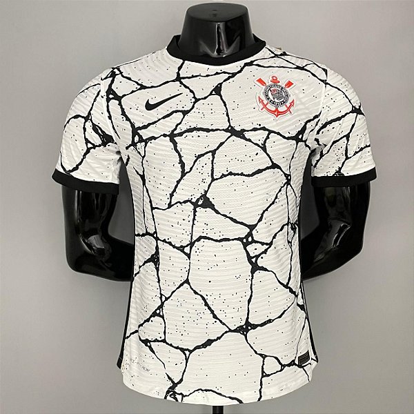 camisa do corinthians preta e branca
