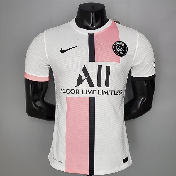 Nova Camisa Edicao Jogador Psg 2 Branca E Rosa 2021 2022 021 Sport Store