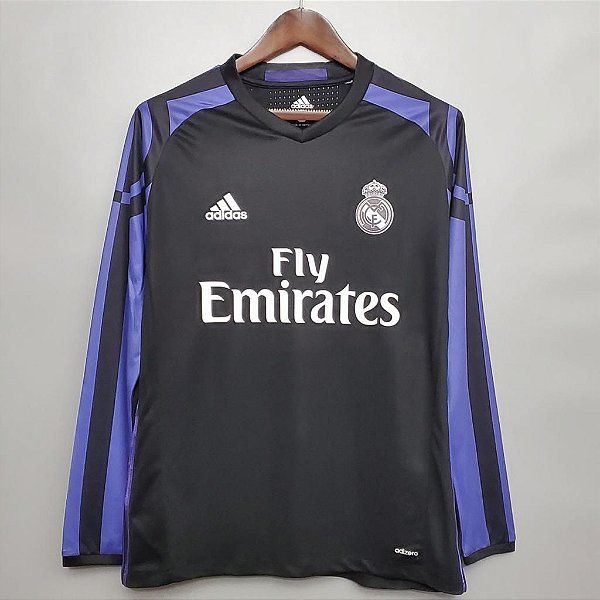 Camisa Manga Comprida Real Madrid Retrô 2015 / 2016