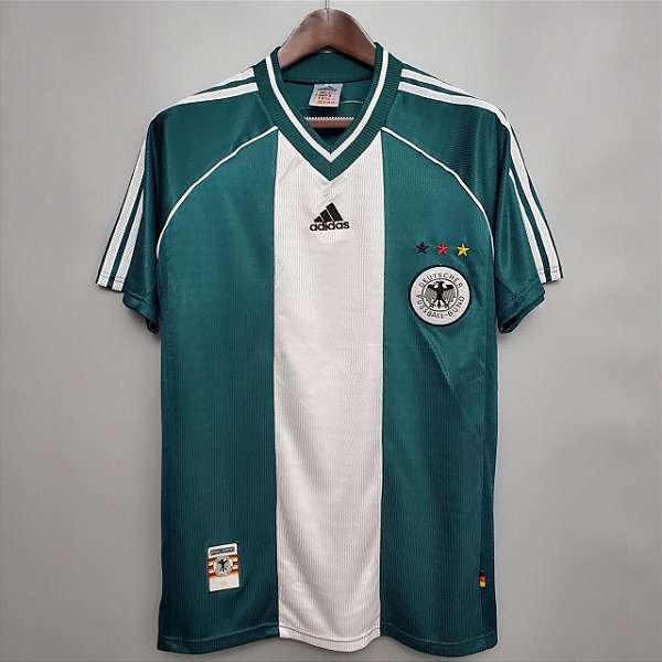 Camisa Alemanha 2 Branca E Verde Retrô 1998
