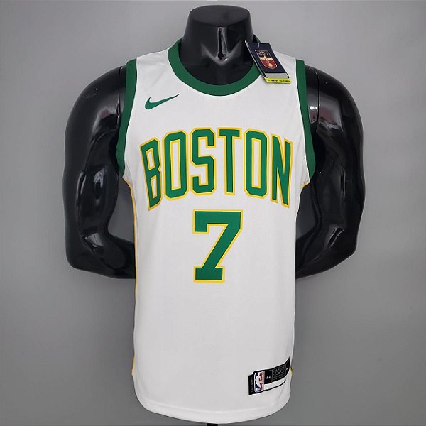 Regata Basquete NBA Boston Celtics Brown 7 Platina Limitada Edição Jogador Silk