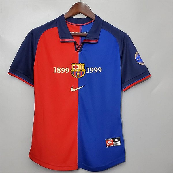 Camisa Barcelona 1 Retrô 100 Aniversario