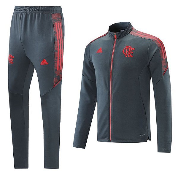 Conjunto Treino Flamengo Cinza Masculino 2021 / 2022