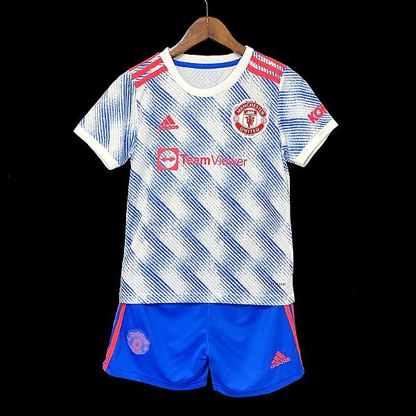 Kit Infantil Manchester United 2 Camisa e Short  2021 / 2022