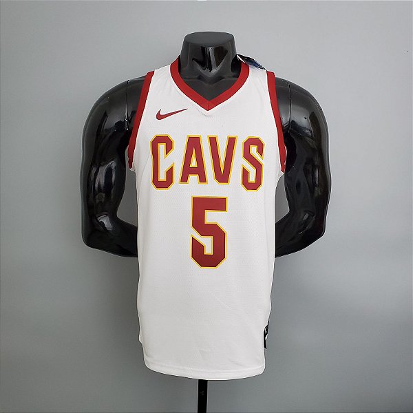 Regata Basquete NBA Cleveland Cavaliers Smith Jr. 5 Branca Edição Jogador Silk 2021