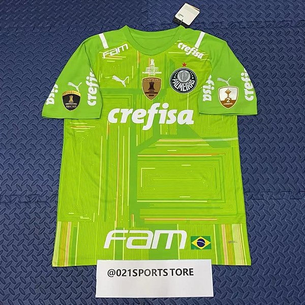 Nova Camisa Palmeiras Goleiro Final Libertadores 2021 com patch libertadores e todos patrocínios