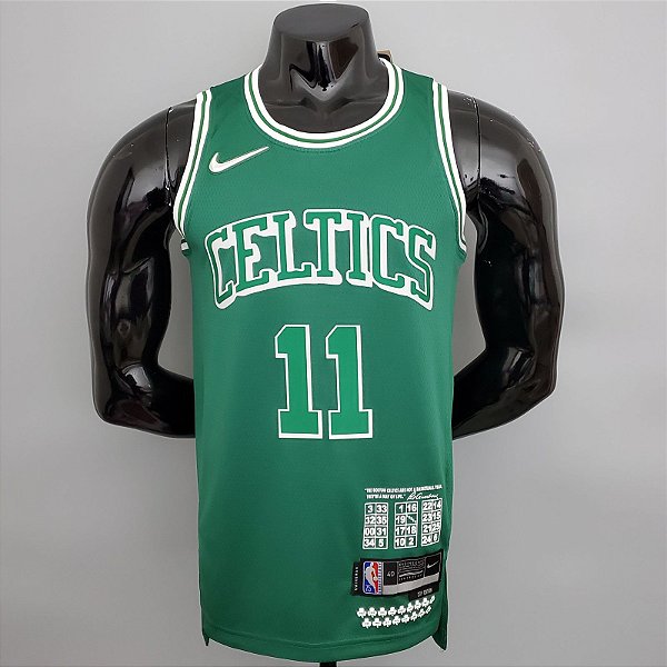 Regata Basquete NBA Boston Celtics Irving 11 Verde Edição Jogador Silk 2022