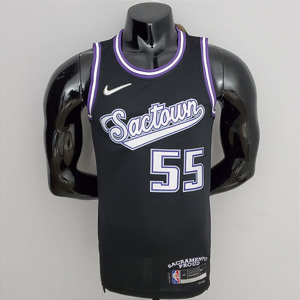 Regata Basquete NBA Sacramento Kings Willians 55 Preta Edição Jogador Silk 2022