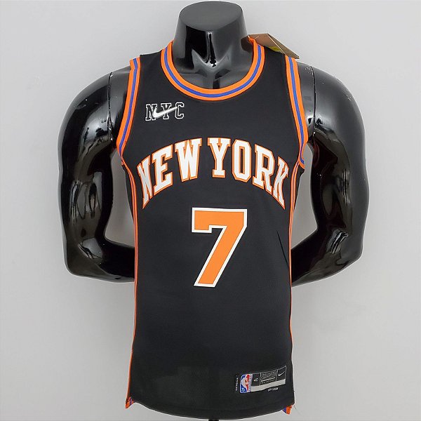 Regata Basquete NBA New York Knicks Anthony 7 Edição Jogador Silk 2022