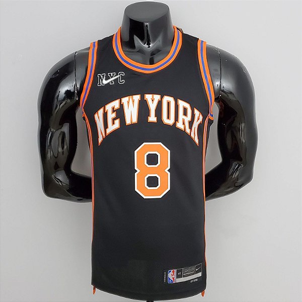 Regata Basquete NBA New York Knicks Walker 8 Edição Jogador Silk 2022