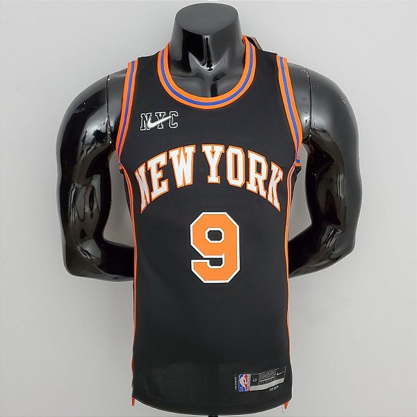 Regata Basquete NBA New York Knicks Barrett 9 Edição Jogador Silk 2022