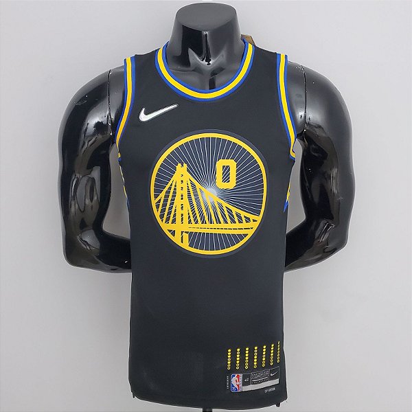 Regata Basquete NBA Golden State Warriors Payton ll 0 Preta Edição Jogador Silk 2022