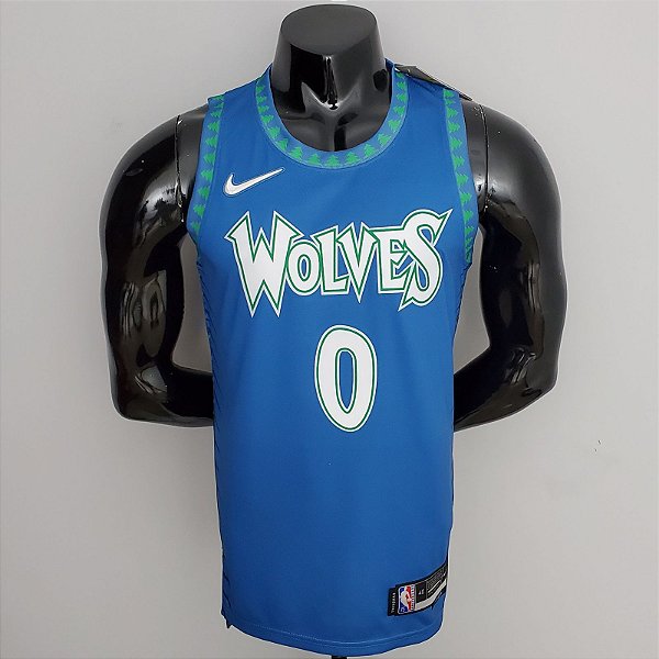 Regata Basquete NBA Minnesota Timberwolves 75º aniversário Russell 0 Edição Jogador Silk