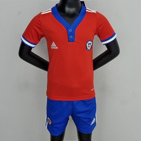 Novo Kit Infantil Chile 1 Camisa e Short 2022