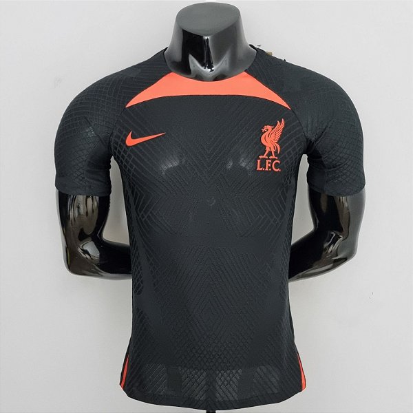 Nova Camisa Edição Jogador Liverpool Treino Preta 2022 / 2023