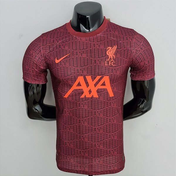 Nova Camisa Edição Jogador Treino Liverpool Vermelha 2022 / 2023