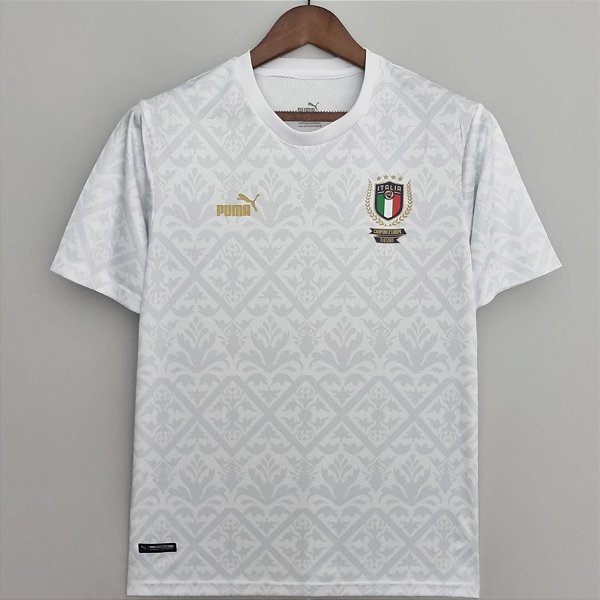 Nova Camisa Itália Edição Especial Branca Torcedor Masculina 2022