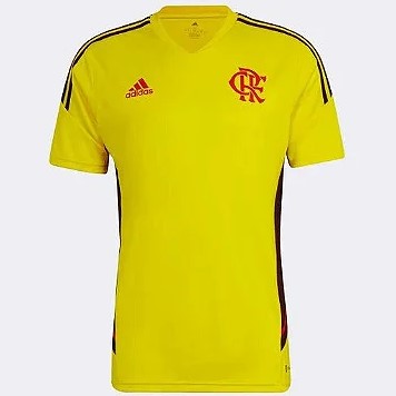 Nova Camisa Flamengo Treino Amarela Torcedor Masculina 2022 / 2023