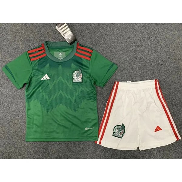 Novo Kit Infantil Mexico 1 Camisa e Short  2022