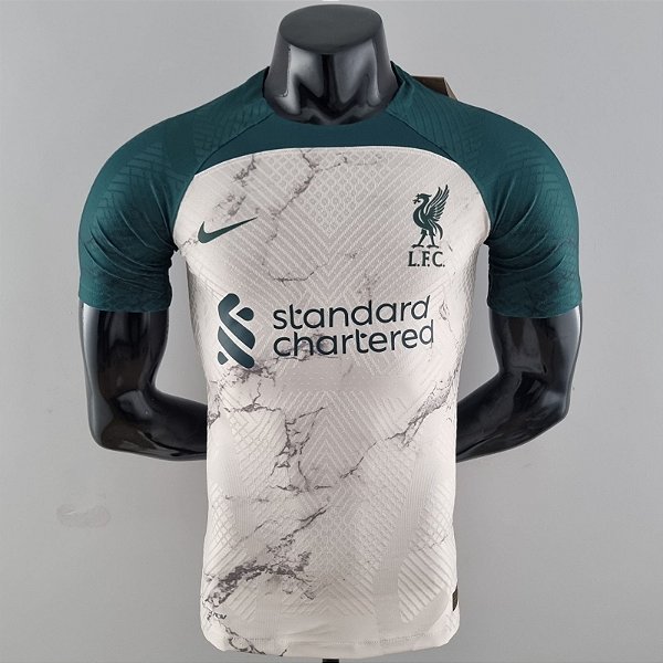 Nova Camisa Edição Jogador Liverpool Edição Especial Branca E Verde 2022 / 2023