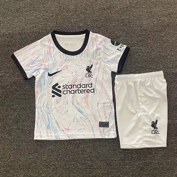 Novo Kit Infantil Liverpool 2 Camisa e Short  2022 / 2023