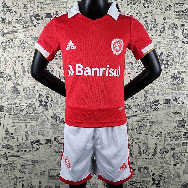 Novo Kit Infantil Internacional 1 Vermelho Camisa e Short  2022 / 2023
