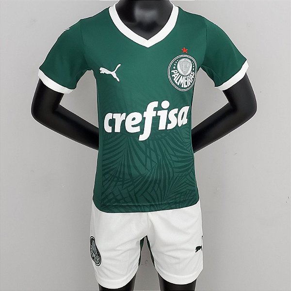 Novo Kit Infantil Palmeiras 1 Camisa e Short  2022 / 2023