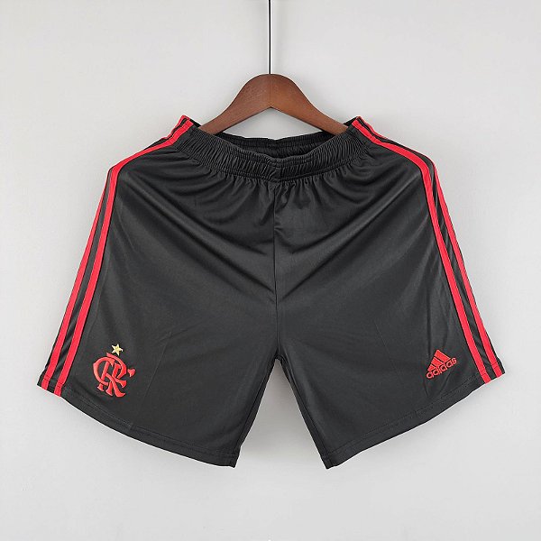 Novo Short Flamengo Preto Jogo Masculino 2022 / 2023