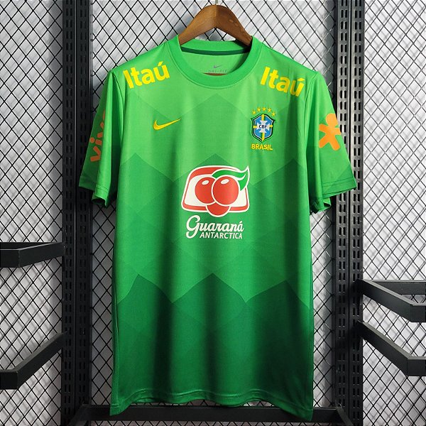 Camisa Brasil treino Com Todos Patrocinios Verde 2021 / 2022