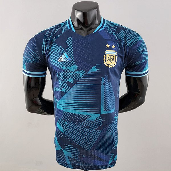 Nova Camisa Edição Jogador Argentina Edição Comemorativa Azul 2022