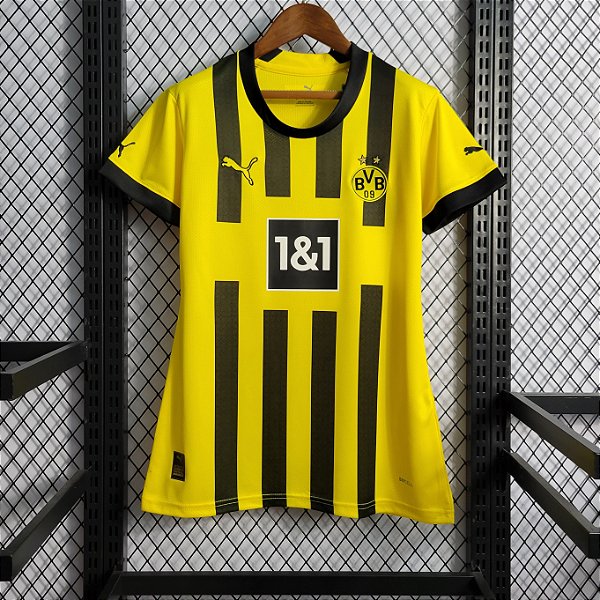 Nova Camisa Feminina Borussia Dortmund 1 Amarela 2022 / 2023