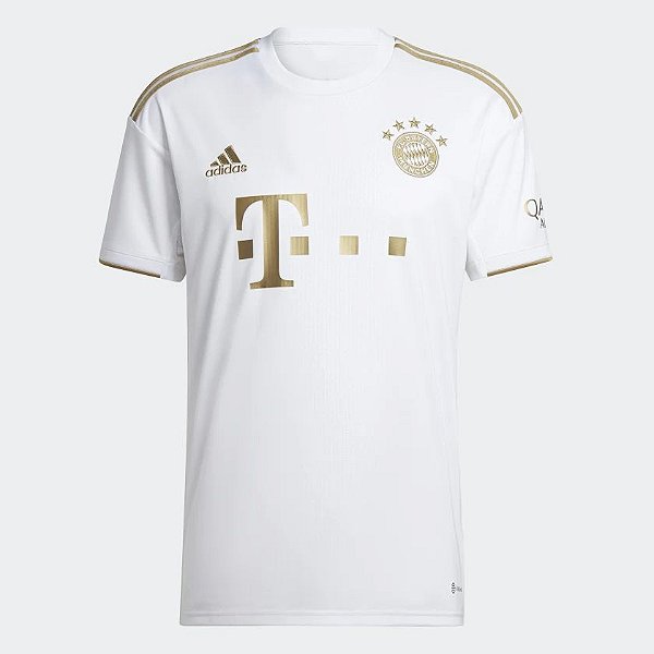 Nova Camisa Bayern De Munique 2 Branca Torcedor Masculina 2022 / 2023
