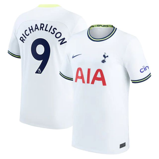 Nova Camisa Tottenham 1 Richarlison 9 Torcedor Masculina 2022 / 2023