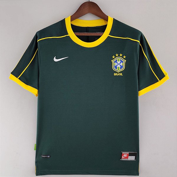 Camisa Brasil Goleiro Verde Retrô 1998