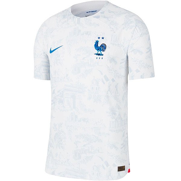 Nova Camisa França 2 Branca Torcedor Masculina 2022