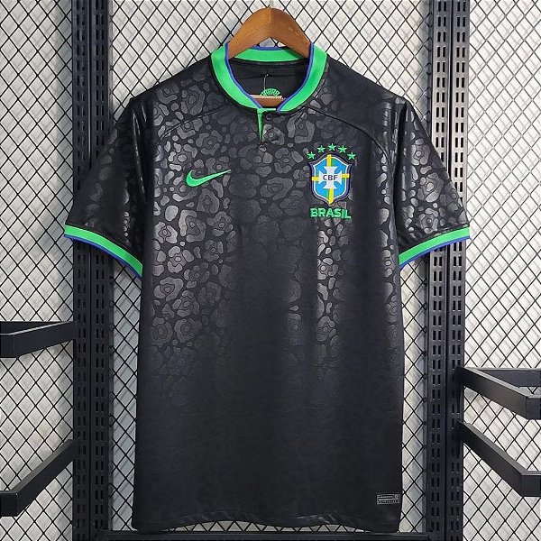 Nova Camisa Brasil 3 Preta Torcedor Masculina 2022