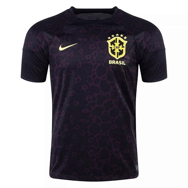 Nova Camisa Brasil Goleiro Preta Torcedor Masculina 2022 / 2023