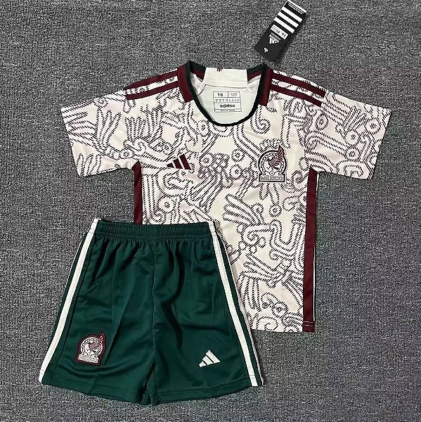 Novo Kit Infantil México 2 Camisa e Short 2022 / 2023