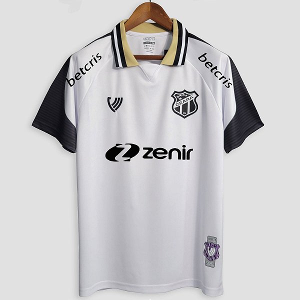 Nova Camisa Ceará 2 Branca com todos Patrocínios Torcedor Masculina 2023 / 2024