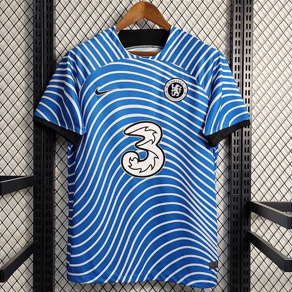 Nova Camisa Chelsea Treino Azul Torcedor Masculina 2023 / 2024