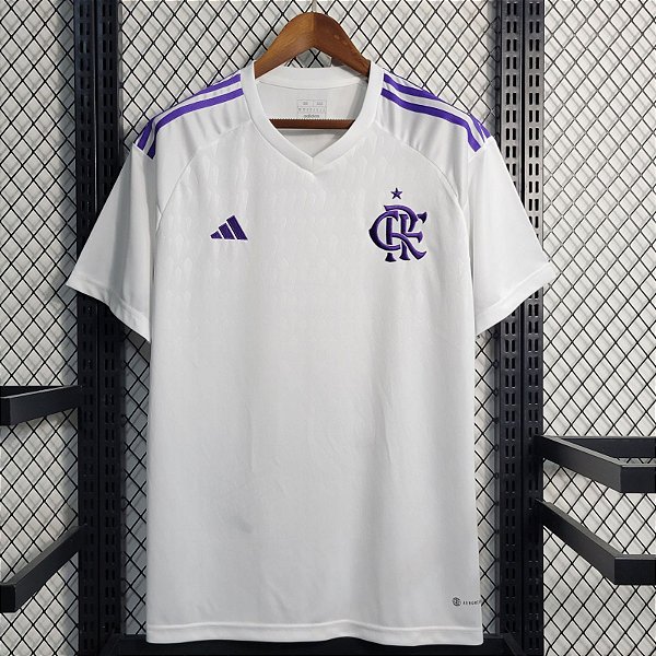 Nova Camisa Flamengo Goleiro Branca Torcedor Masculina 2023 / 2024