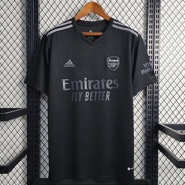 Nova Camisa Arsenal Preta Torcedor Masculina 2023 / 2024 - 021