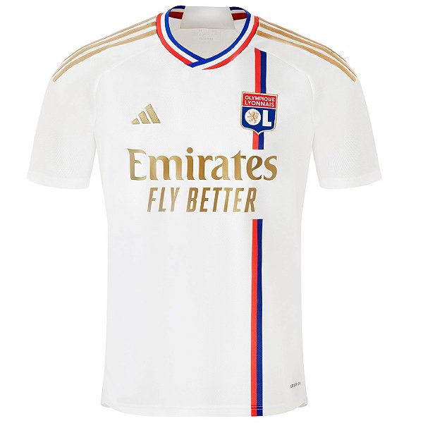 Nova Camisa Lyon 1 Branca Torcedor Masculina 2023 / 2024