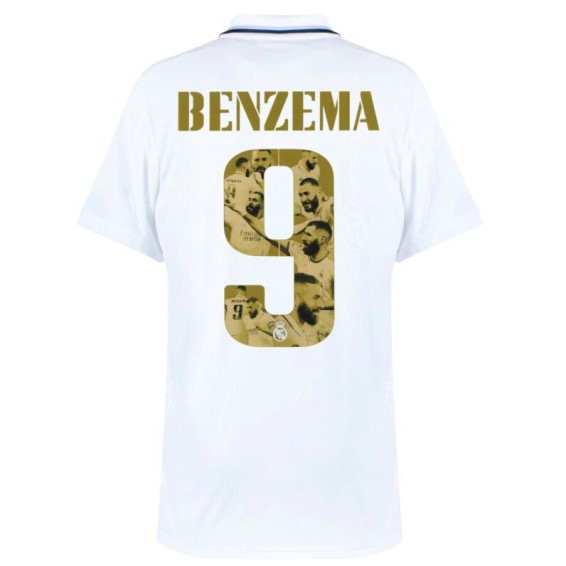 Nova Camisa Benzema 9 Especial Bola de Ouro Torcedor Masculina 2022 / 2023
