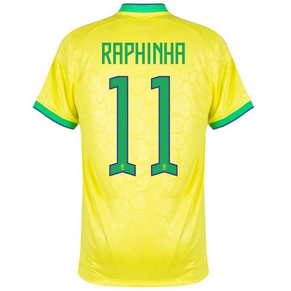 Nova Camisa Brasil 1 Amarela Raphinha 11 Torcedor 2022 / 2023
