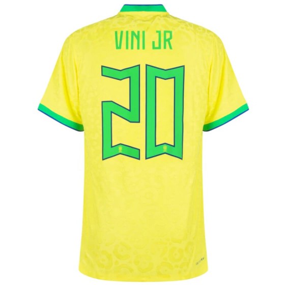 Nova Camisa Brasil 1 Amarela Vini Jr 20 Torcedor 2022 / 2023