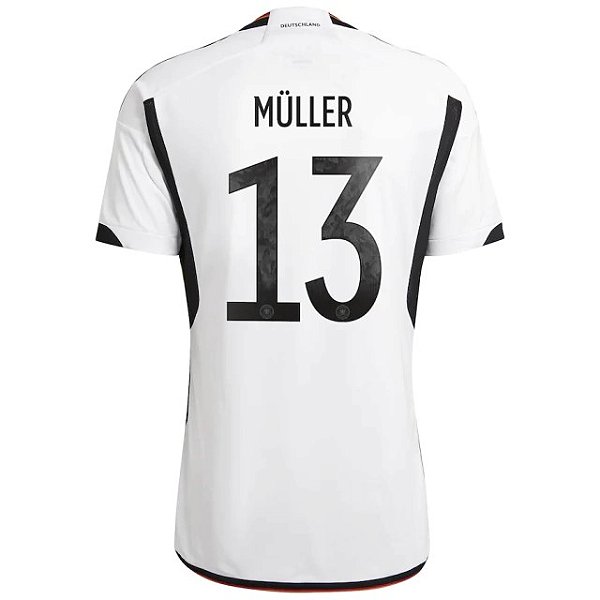 Nova Camisa Alemanha 1 Müller 13 Torcedor 2022 / 2023