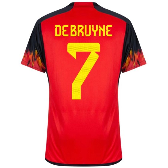 Camisa Bélgica 1 De Bruyne 7 Torcedor 2022 / 2023