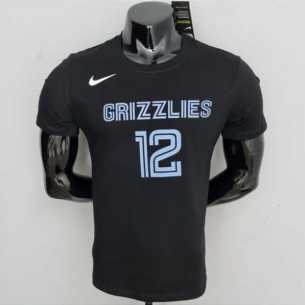Camisa Casual NBA Preta Grizzlies morant 12