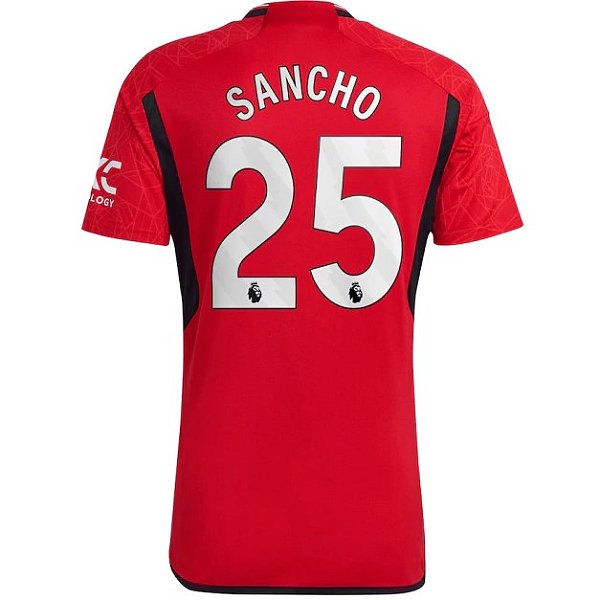 Nova Camisa Manchester United 1 Sancho 25 Torcedor 2023 / 2024
